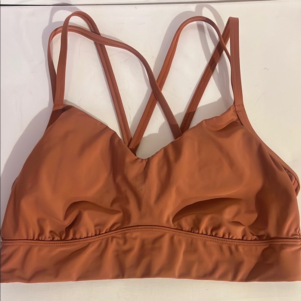 All In Motion Rust Bralette strappy NWOT